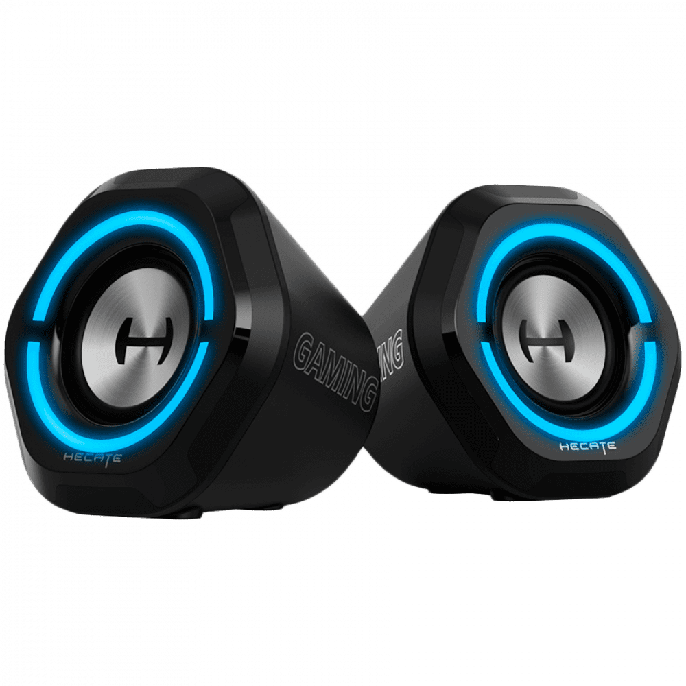 Edifier G1000 2.0 Audio System, BT V5.3, USB, AUX, 2.5-inch Drivers, RGB Lighting, 5W (RMS), Black