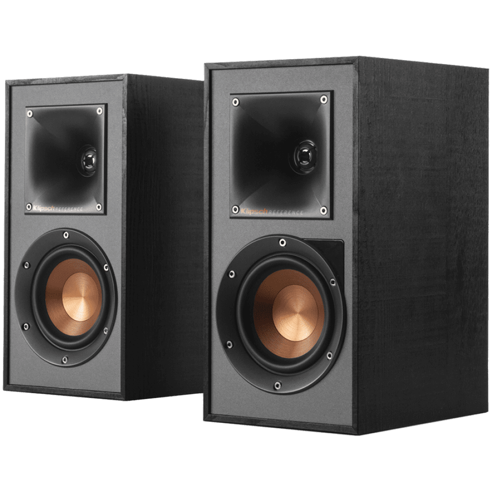 Klipsch Reference R-41PM Powered Bookshelf Speakers, Black, Pair