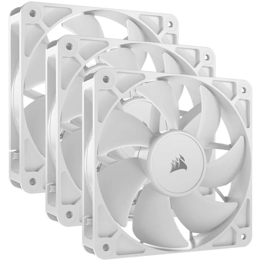 CORSAIR RS120 White, 120mm Fan, Triple Pack