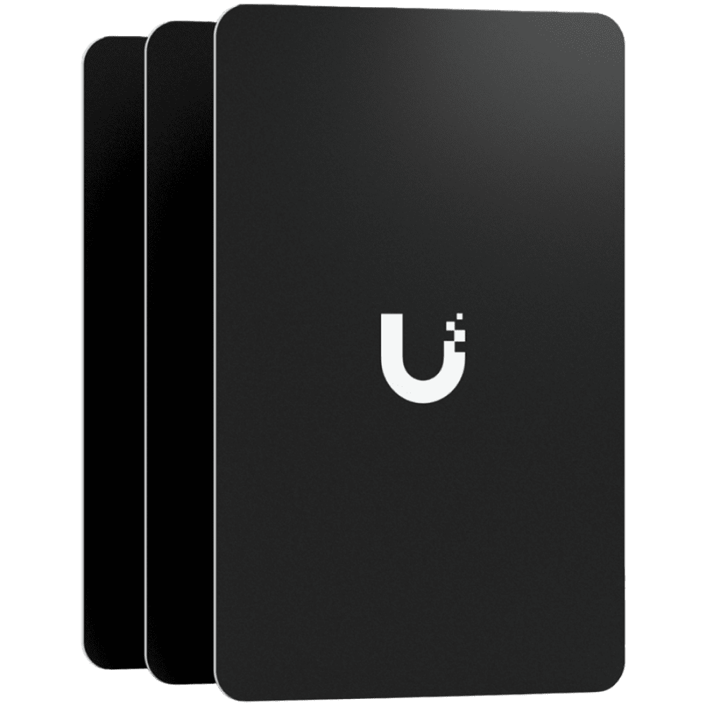 A pack of 10 highly-secure NFC cards used for access control within UniFi. Color - Black
