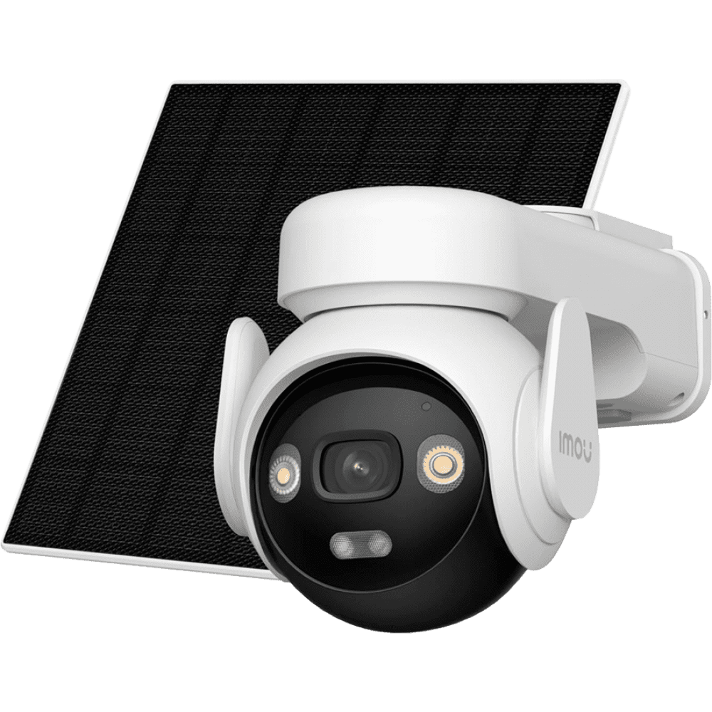 Imou AOV PT solar kit 5MP, smart full color night vision 4G+Wi-Fi IP camera,3.6mm fixed lens, 1/3'' progressive CMOS,330 Pan&90 Tilt, night vision up to 25m, H.265/H.264, Up to 15 fps Frame Rate,Micro SD up to 512GB, 8x Digital Zoom, Two-way Audio