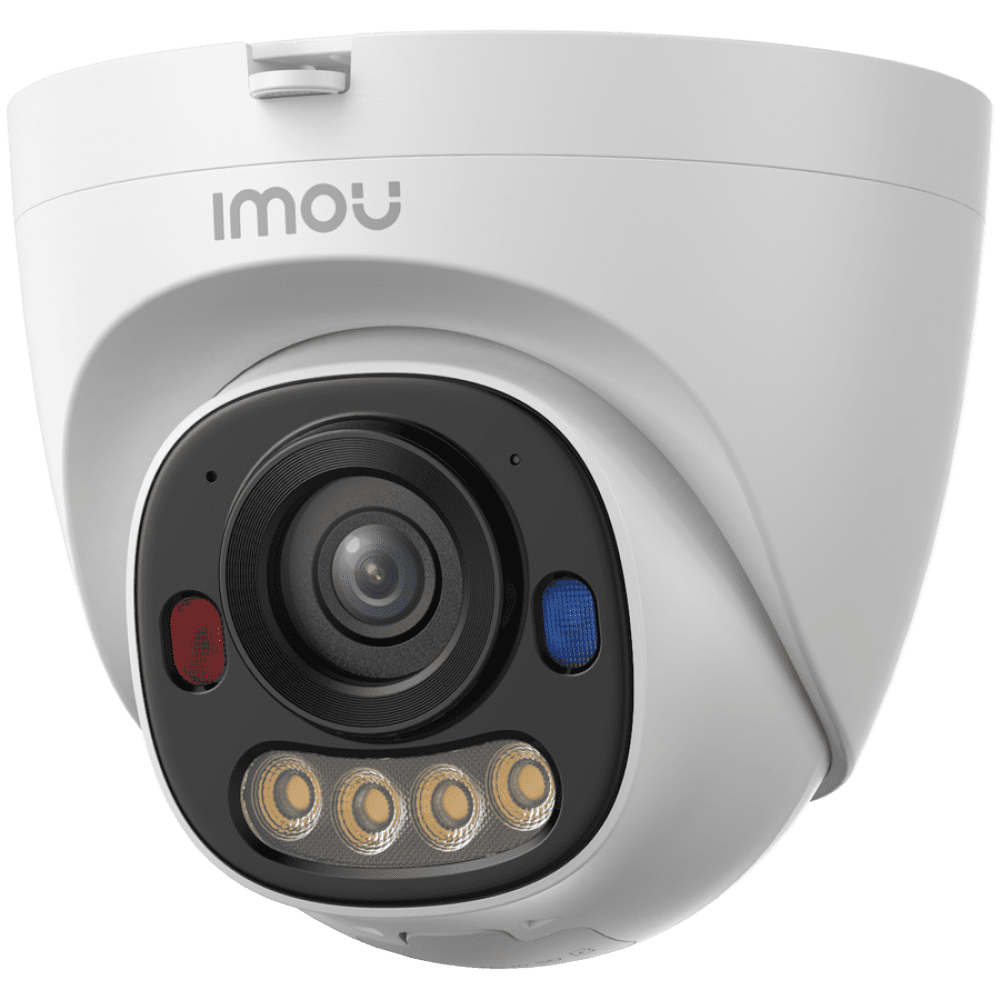 Imou turret PoE IP camera 5MP, 20fps, H265, 2.8mm 94H, IR up to 30m, 8x digital zoom, Built-in Mic and Speaker, Smart Color Night Vision, Spotlight, Motion detection, Micro SD up to 512GB, ONVIF, 1x RJ45, PoE, DC 12V, 1A, IP67