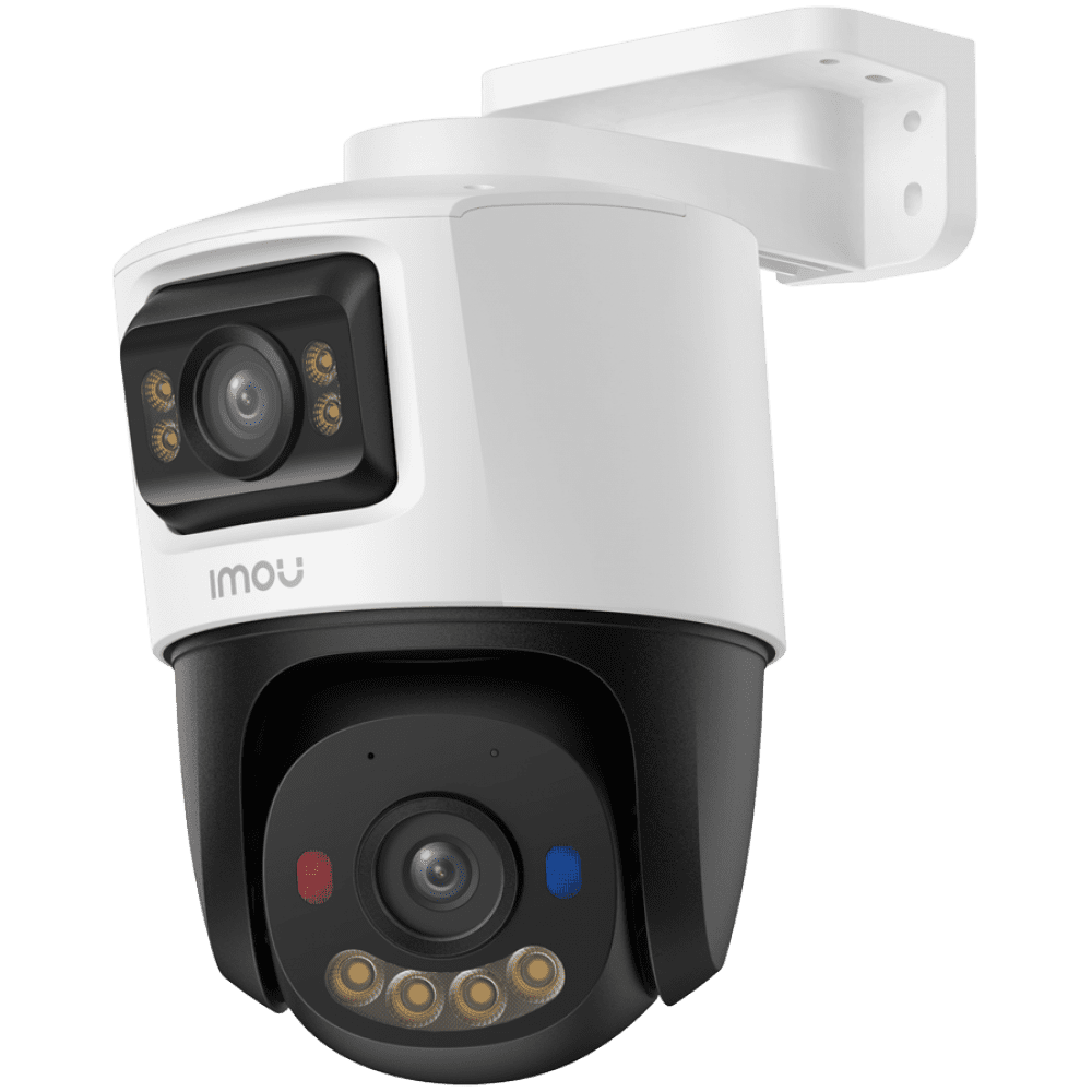 Imou Dual-Lens PoE Outdoor Smart IP PTZ Camera, 5MP+5MP, 3.6mm 76H, 0-260 Pan, 0-25 Tilt, IR up to 30m, H.265, 15 fps, 8x digital zoom, Motion detection, crossing line, Mic and Speaker, micro SD up to 512GB, 1x RJ45, PoE DC 12V, 1A