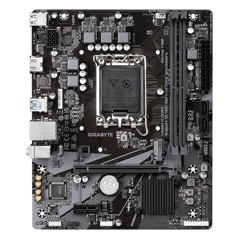 Дънна платка GIGABYTE H610M-K, socket 1700, Micro ATX