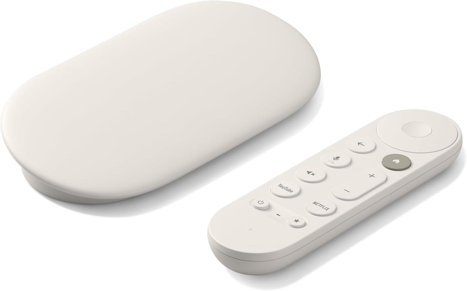 Мултимедиен плеър Google TV Streamer 4K, 32GB, с дистанционно