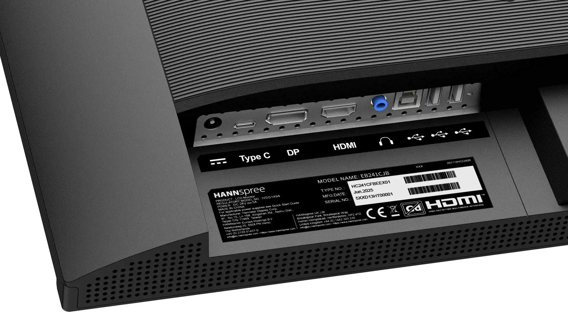 Монитор Hybri Hanspree EB241CJB - 24"inch ecoVision TN, FHD(1920x1080), 75Hz, USB-C - Image 9