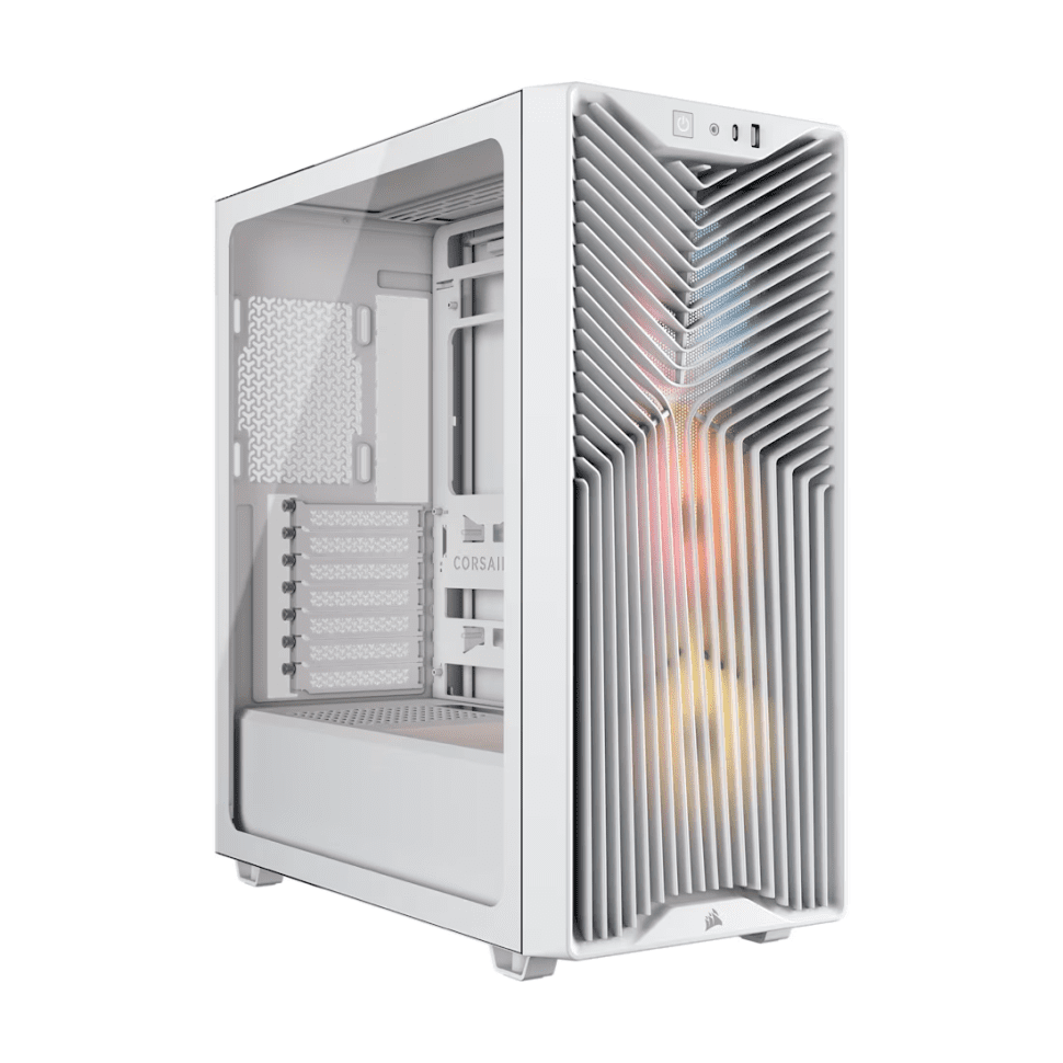 Кутия Corsair 3200D RS ARGB Mid-Tower Performance Case - White