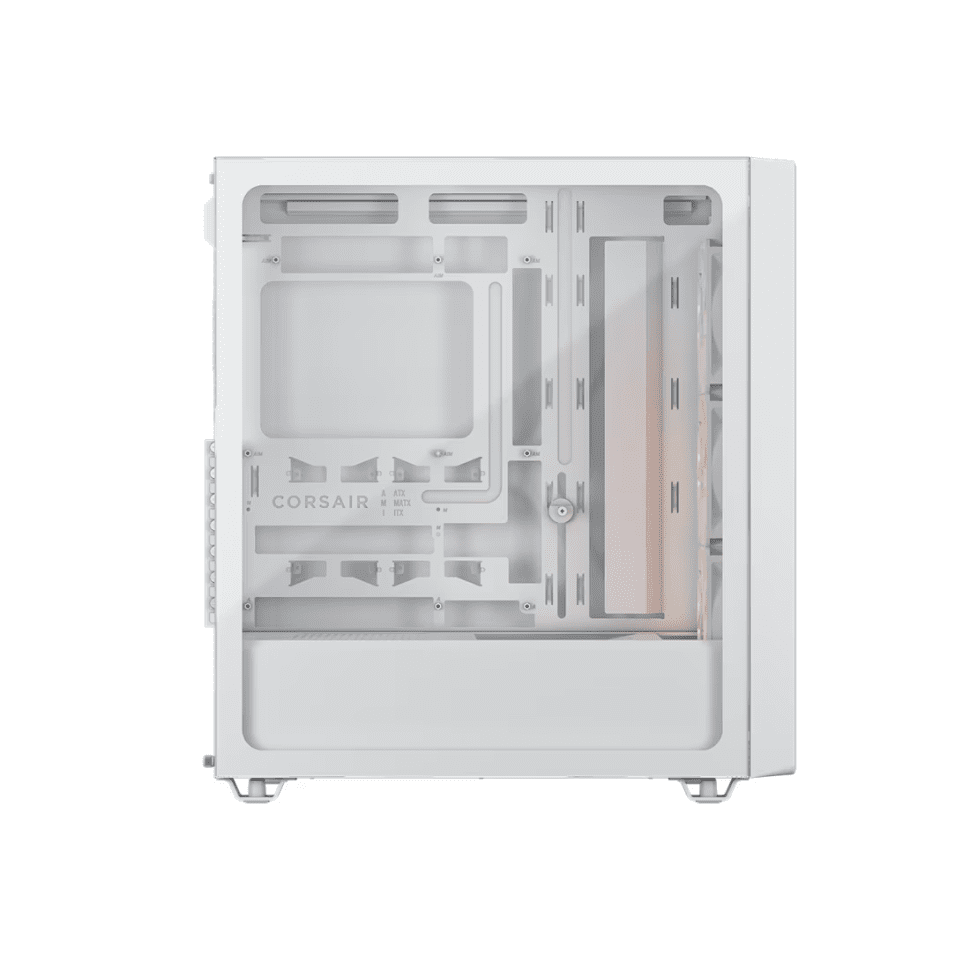 Кутия Corsair 3200D RS ARGB Mid-Tower Performance Case - White - Image 2