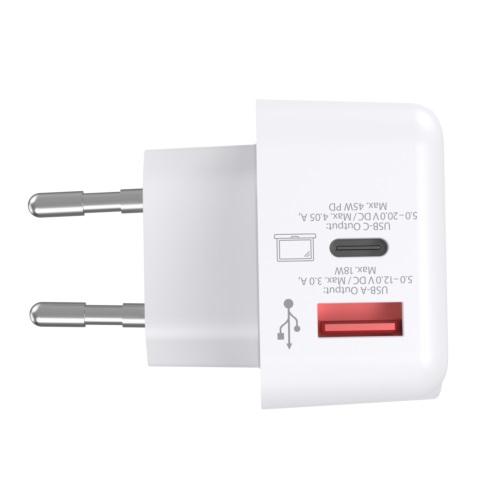 Адаптер-зарядно SKROSS Euro USB Charger AC45PD, USB-A, USB-C - Image 3