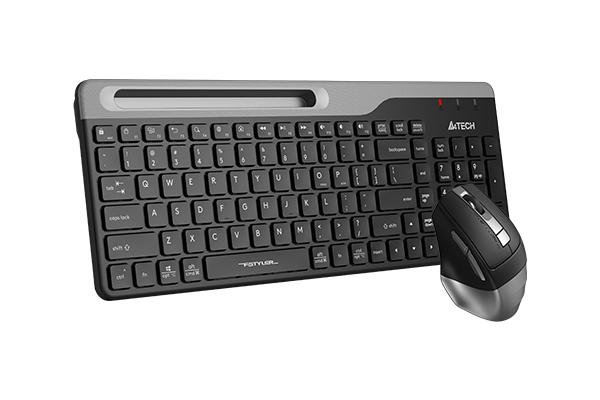 Комплект клавиатура и мишка A4TECH Fstyler FB2535C, Bluetooth & 2.4G, Черен/Сив - Image 2