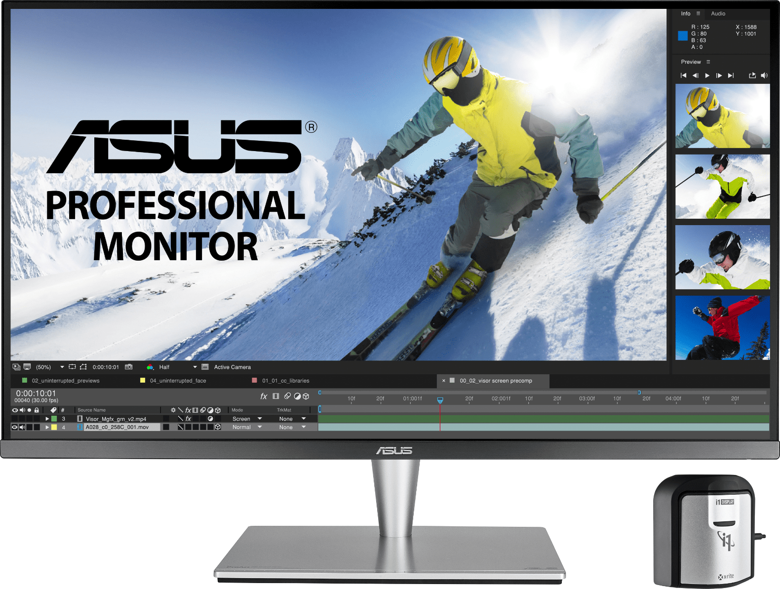 Монитор ASUS PA32UC-K, 32'', 4K, IPS, Quantum Dot, HDR1000, 384 zones local dimming, 99.5% Adobe RGB/95% DCI-P3 - Image 8