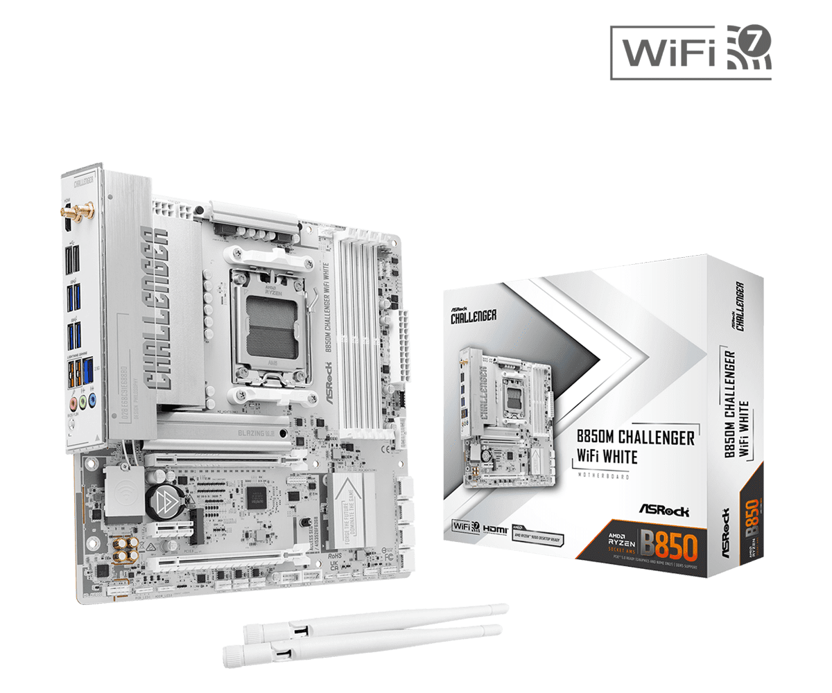 Дънна платка ASRock B850M CHALLENGER WIFI WHITE socket AM5 - Image 5