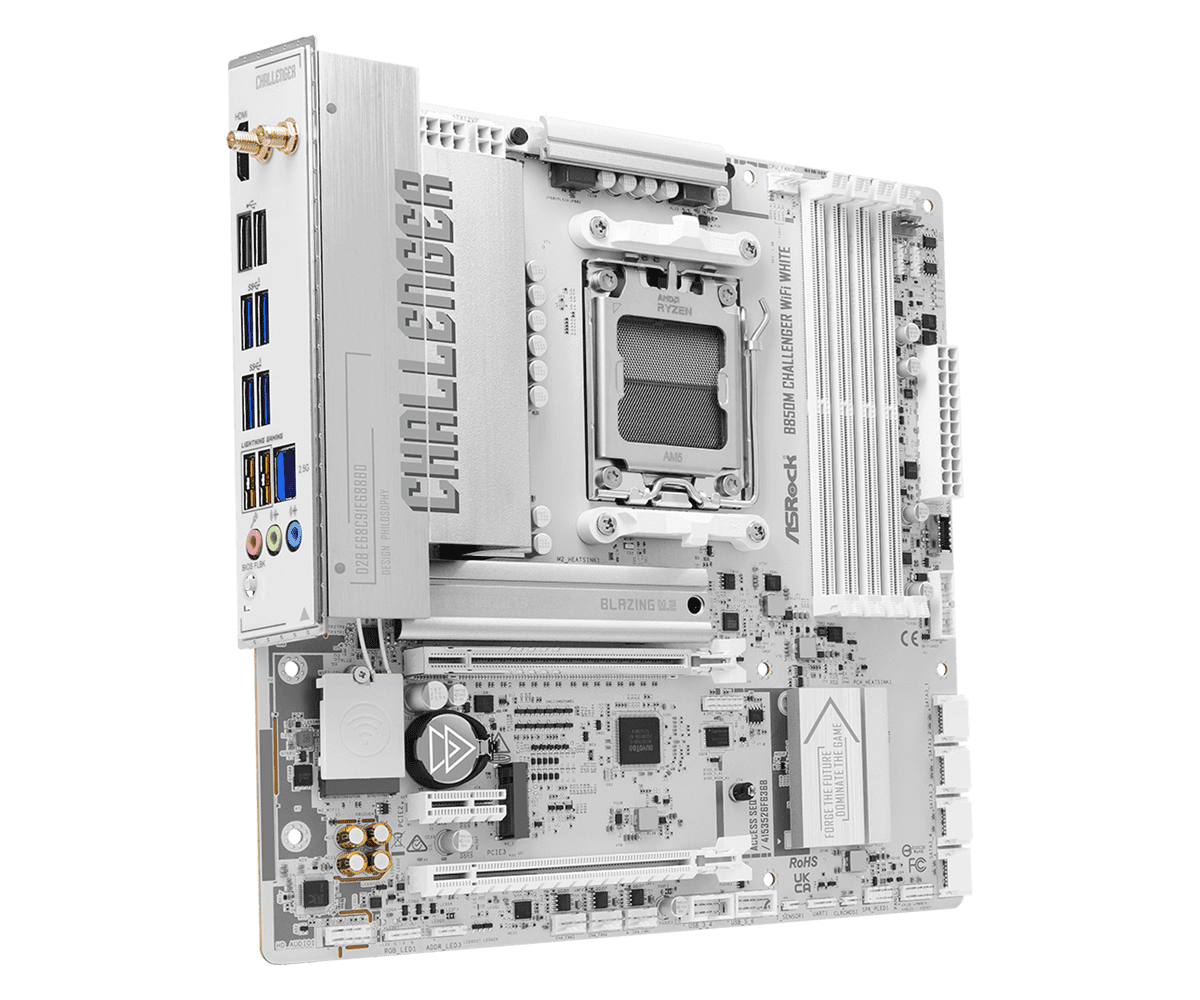 Дънна платка ASRock B850M CHALLENGER WIFI WHITE socket AM5 - Image 2