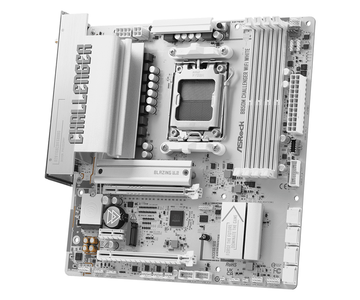 Дънна платка ASRock B850M CHALLENGER WIFI WHITE socket AM5 - Image 3