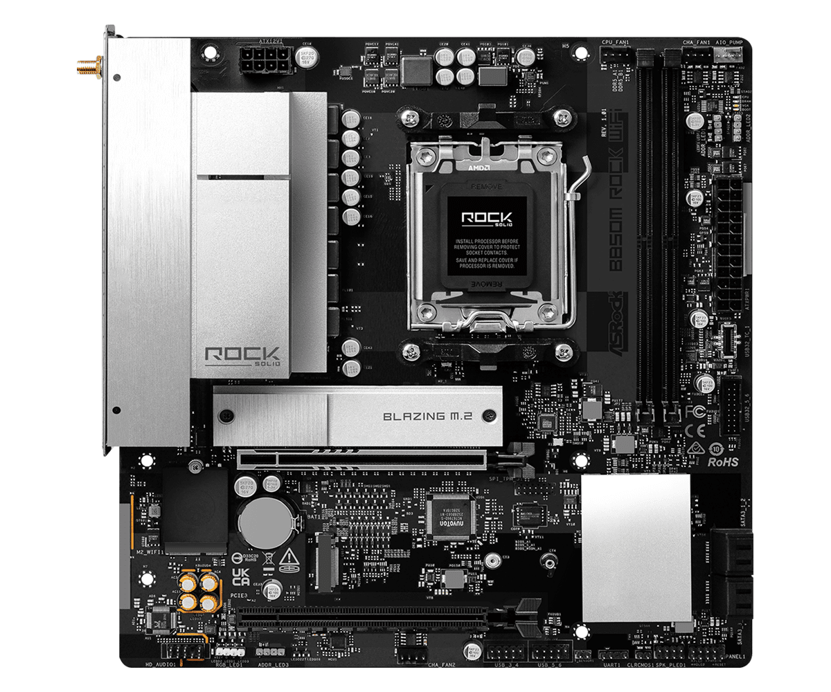 Дънна платка ASRock B850M ROCK WIFI socket AM5