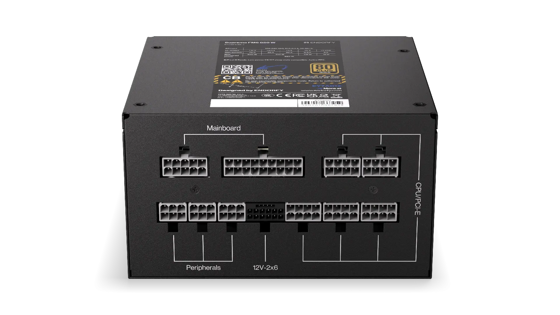 Захранващ блок Endorfy Supremo FM6 850W 80+ Gold, PCIe 5.1 - Fully Modular - Image 11