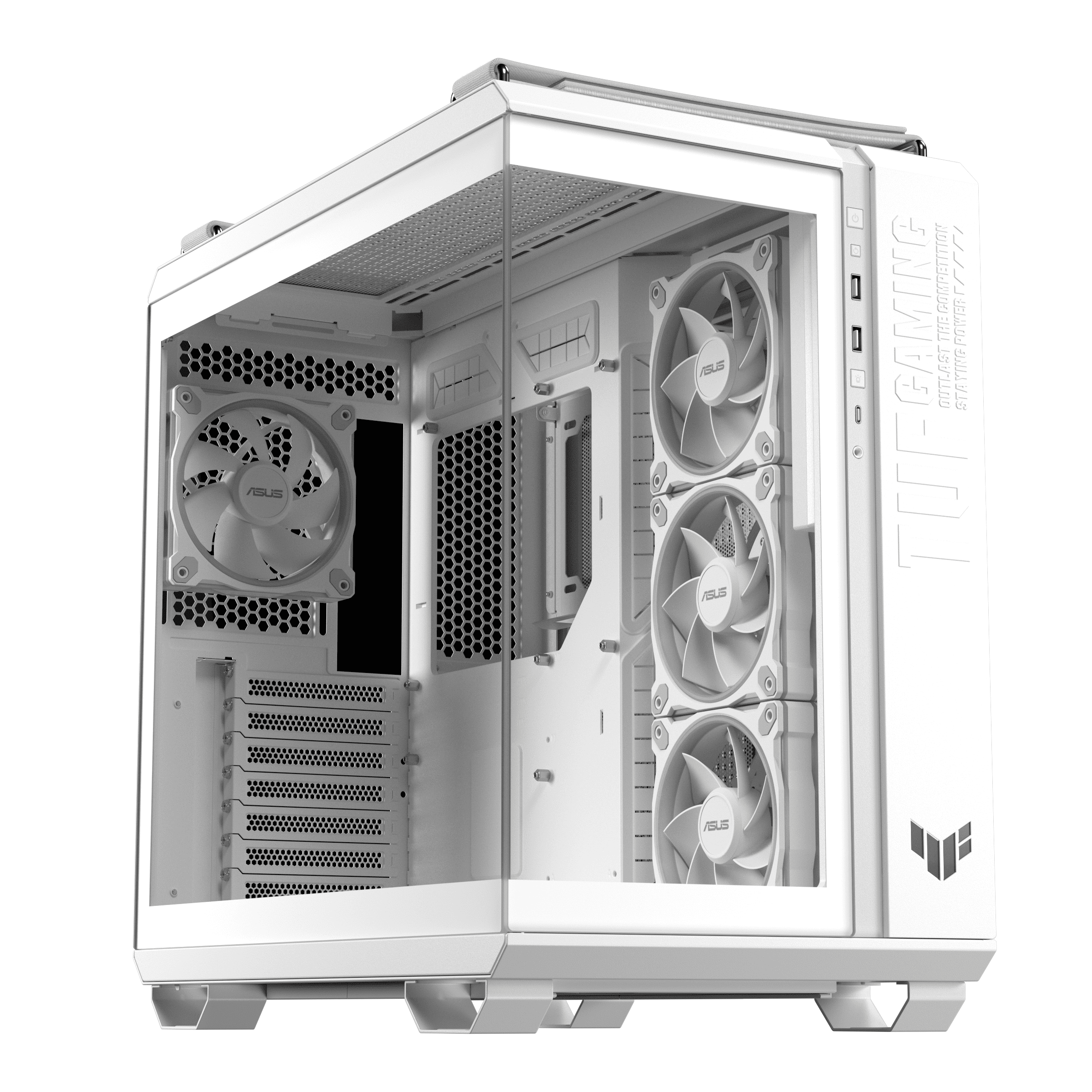 Кутия ASUS TUF Gaming GT502 Horizon ARGB White Edition - Image 2