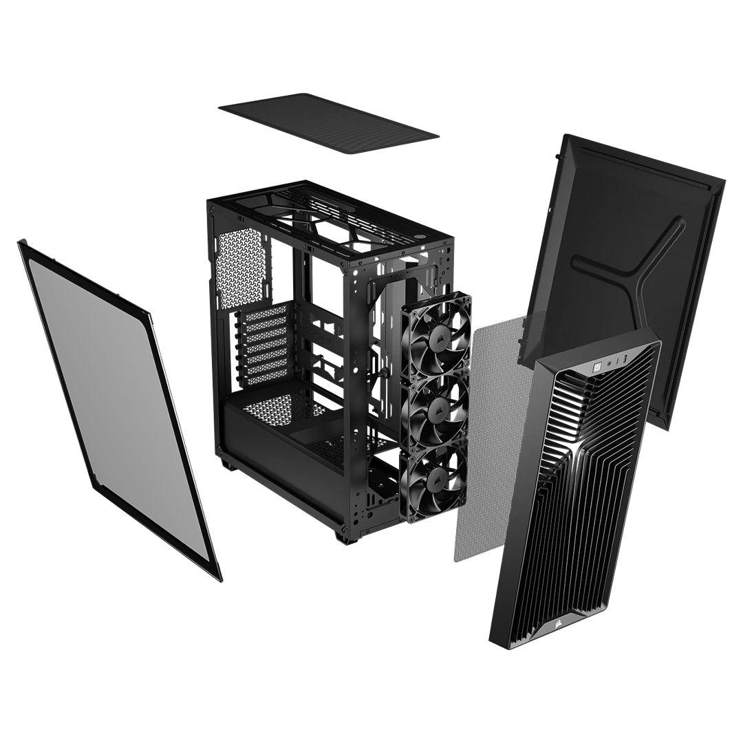 Кутия Corsair 3200D RS Mid-Tower Performance Case - Black - Image 3