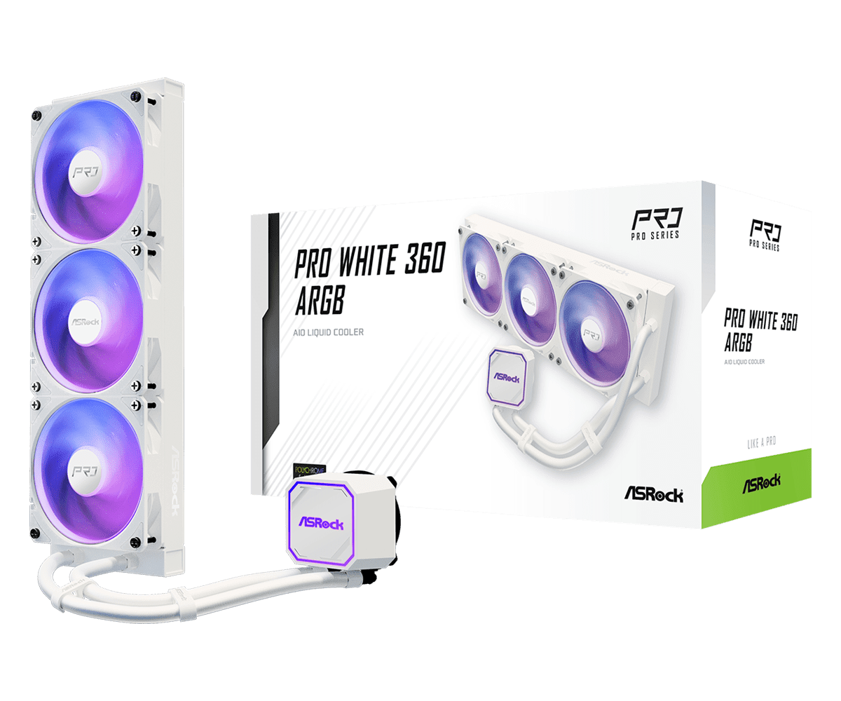 Охладител за процесор ASRock Pro White 360 ARGB - Image 6