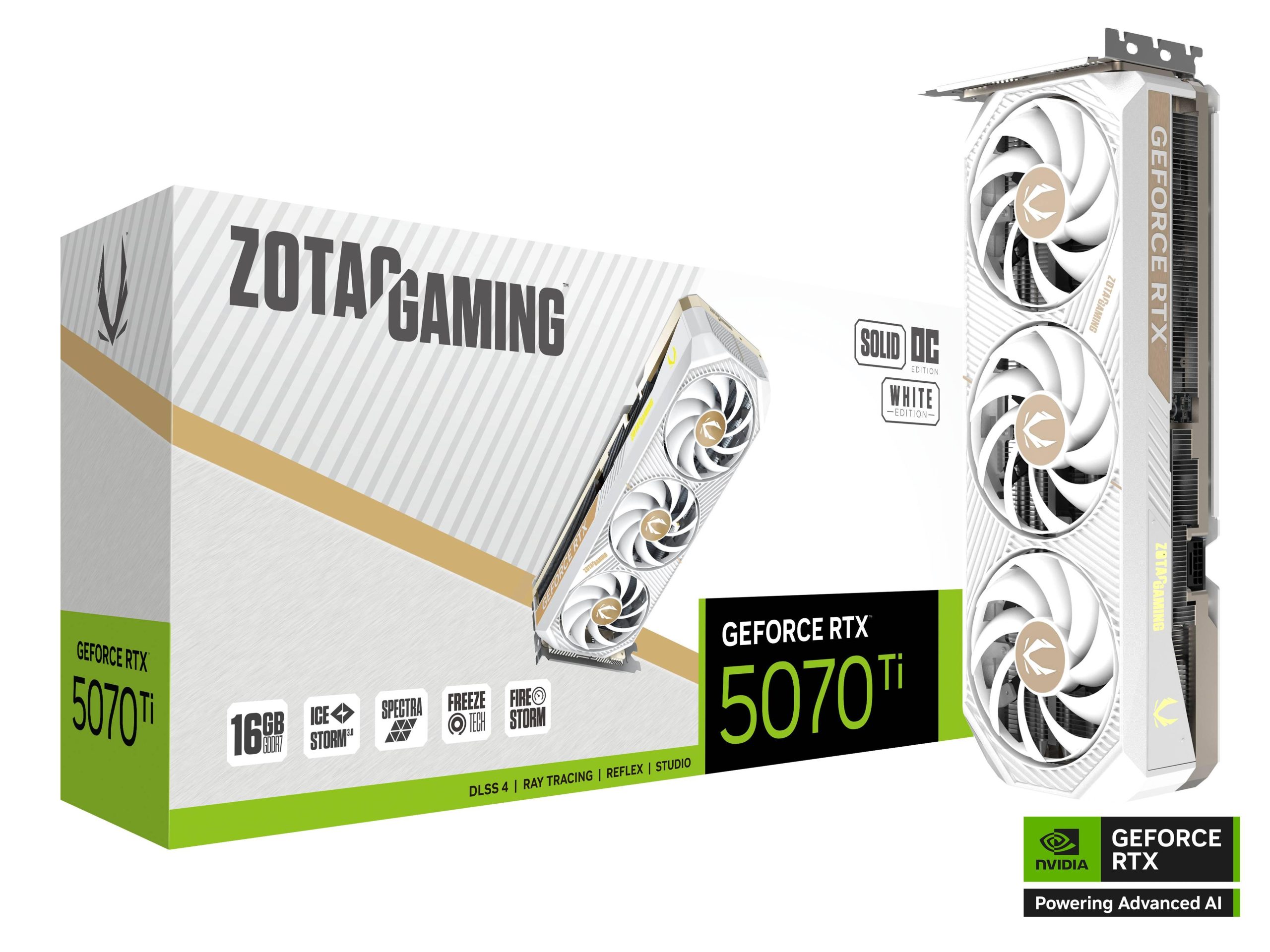 Видео карта ZOTAC GAMING RTX 5070 TI Solid Core OC White 16GB GDDR7 - Image 7