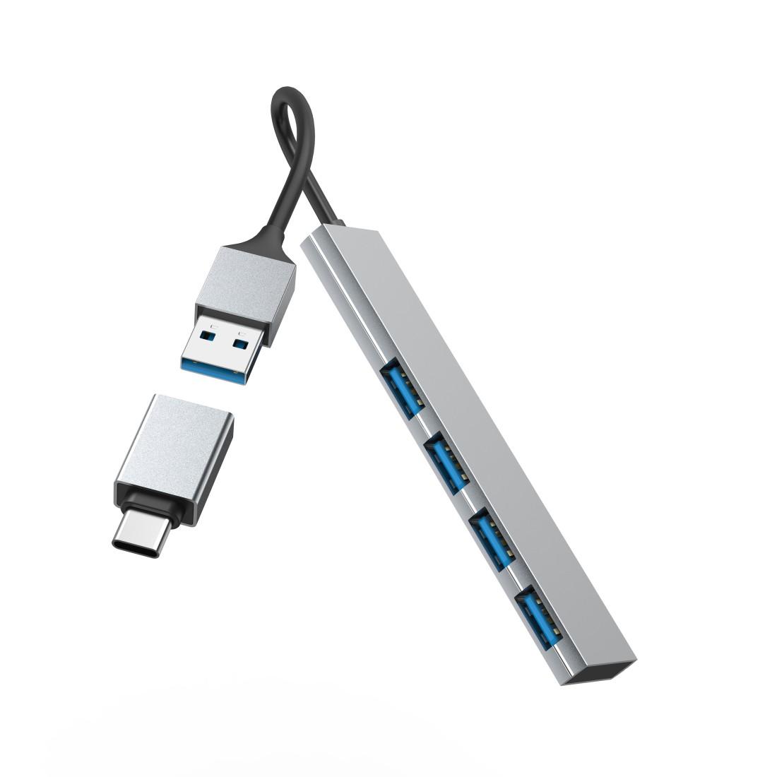 HAMA USB хъб, 4 порта, USB 3.2 Gen 1, 5 Gbit/s, ултратънък, вкл. USB-C адаптер - Image 7
