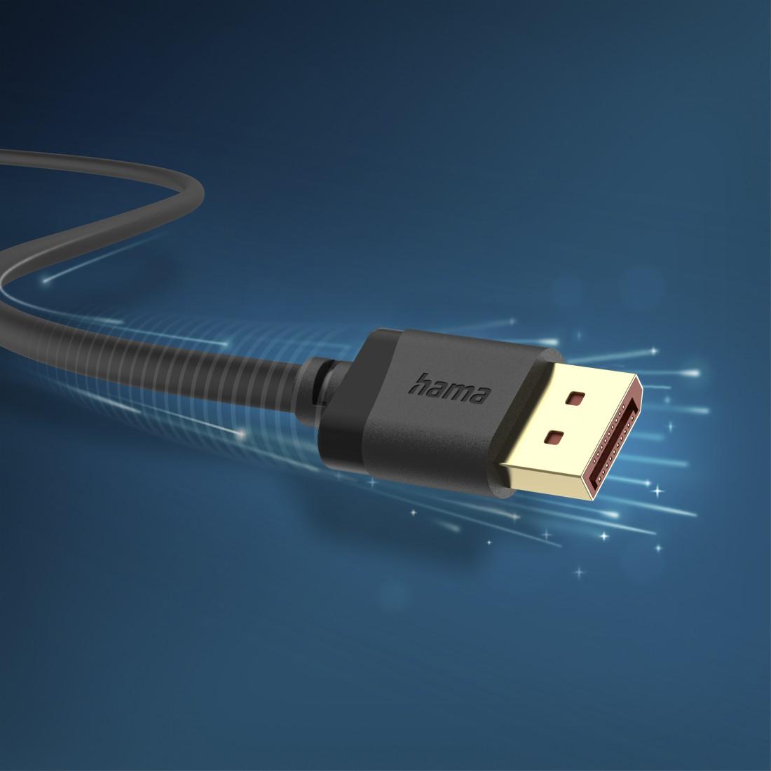 HAMA Кабел DisplayPort, DP 2.1, Ultra-HD 8K, 40 Gbit/s, 2 м - Image 6