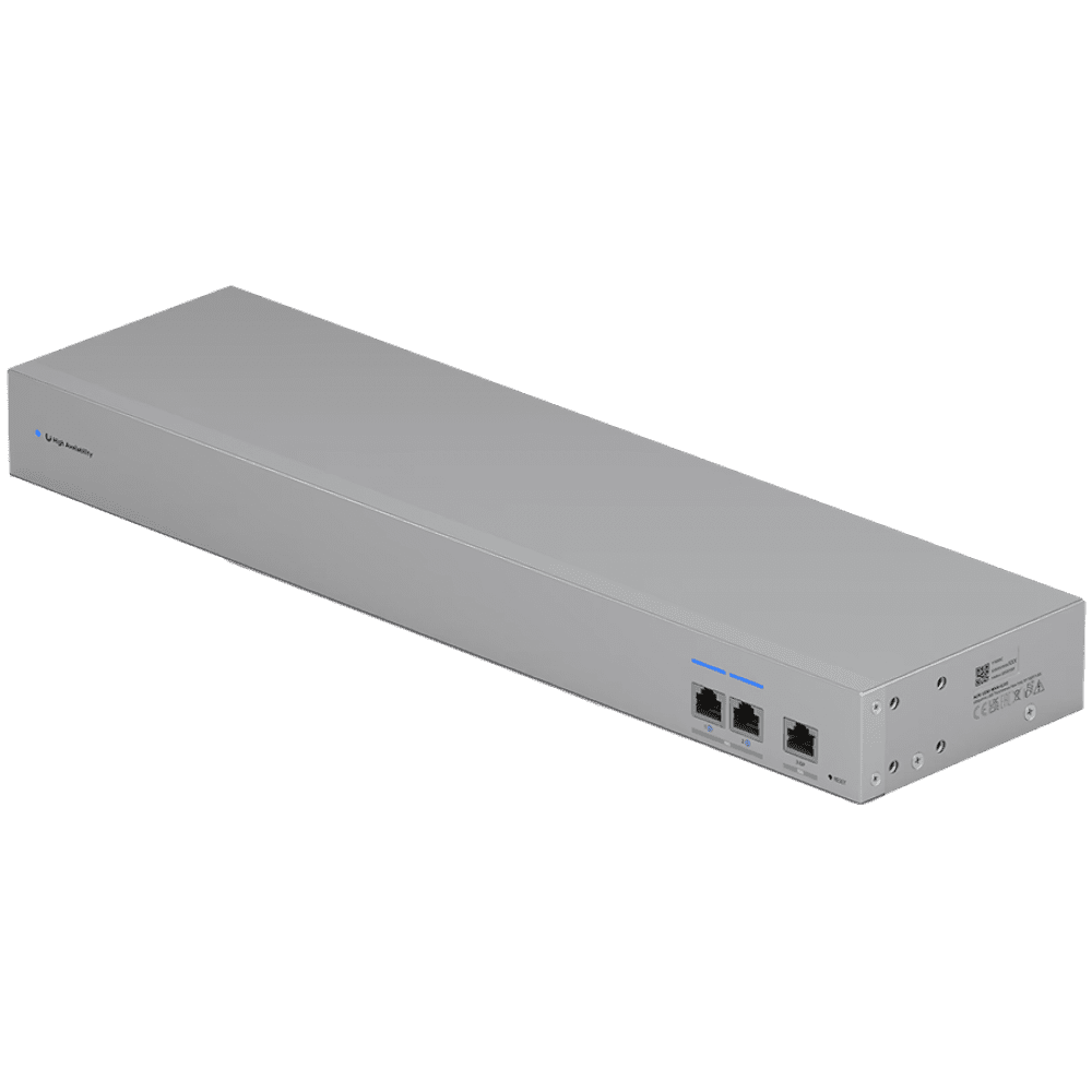 Ubiquiti WAN Switch USW-WAN-RJ45-EU 10 GbE linking two Shadow Mode High Availability UniFi Gateways to a single ISP
