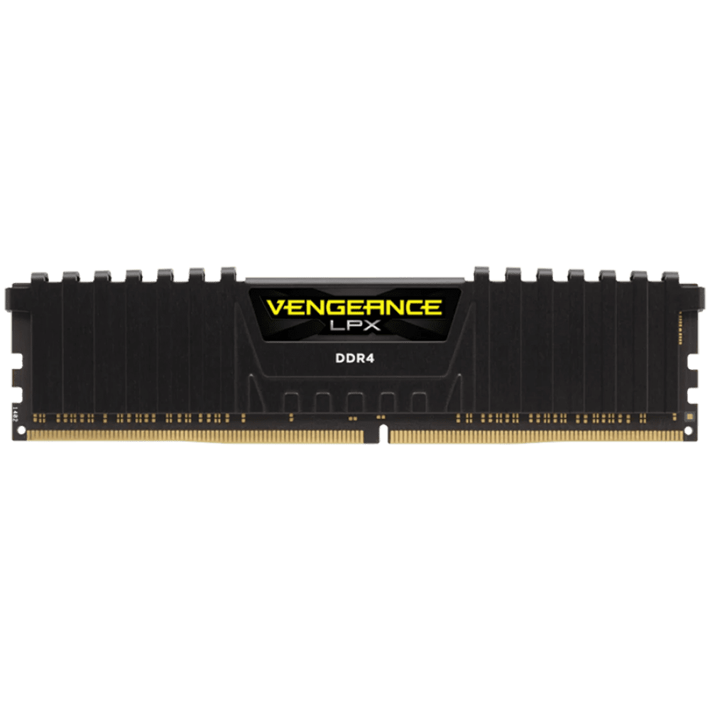 CORSAIR DDR4, 3200MHz 16GB 1x16GB Dimm, Unbuffered, Dual Rank, 16-20-20-38, XMP 2.0, Vengeance LPX black Heatspreader, Black PCB, 1.35V