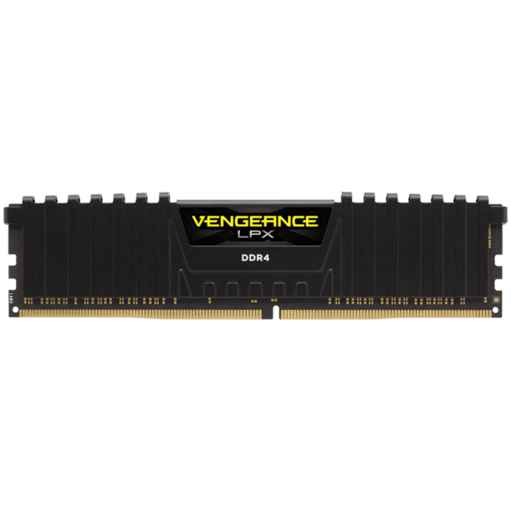 CORSAIR DDR4, 3200MHz 8GB 1x8GB Dimm, Unbuffered, Single Rank, 16-20-20-38, XMP 2.0, Vengeance LPX black Heatspreader, Black PCB, 1.35V