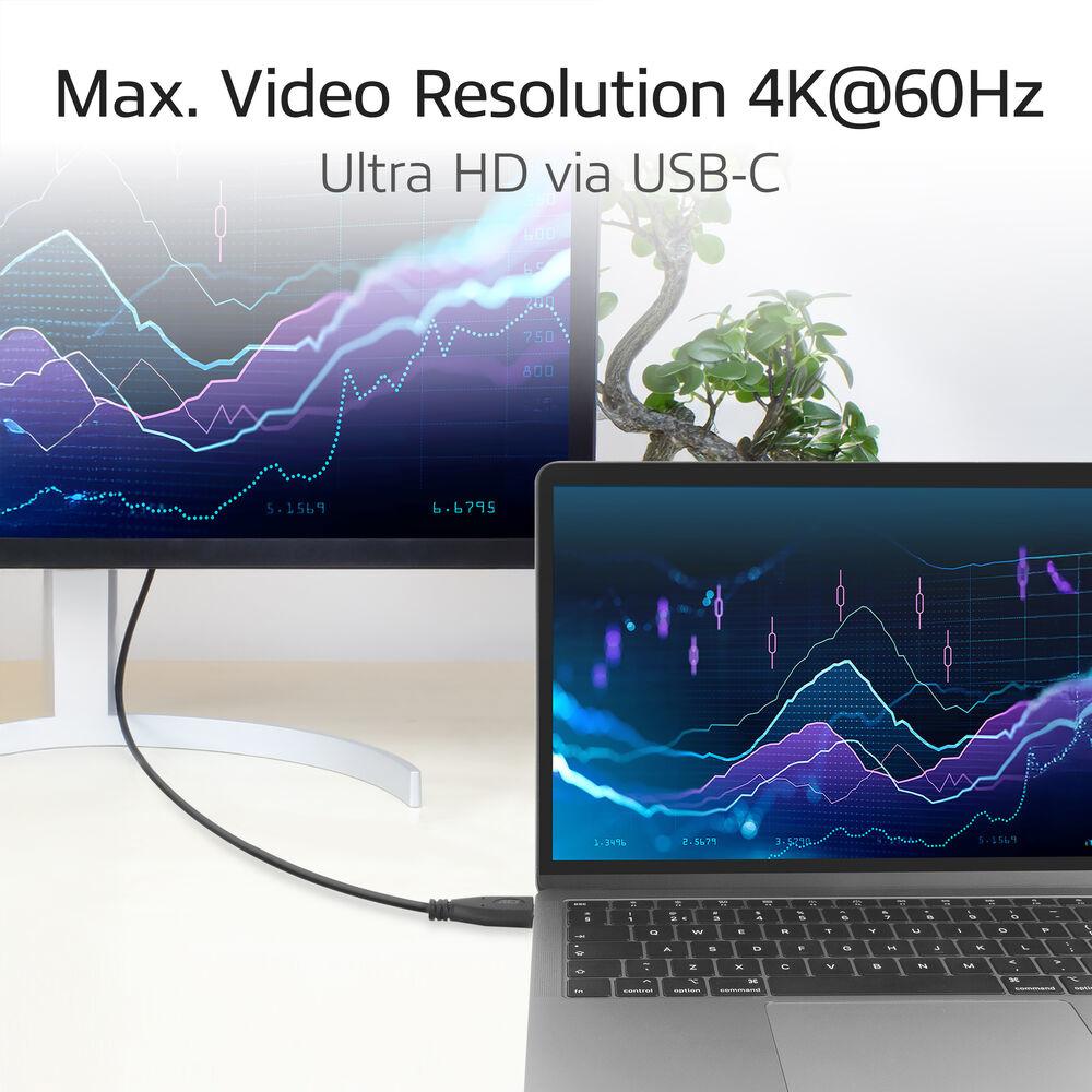 ACT Кабел USB-C - USB-C, 10Gbps, 60W, 1 м, конектори - един прав и един на 90° up/down angled - Image 5