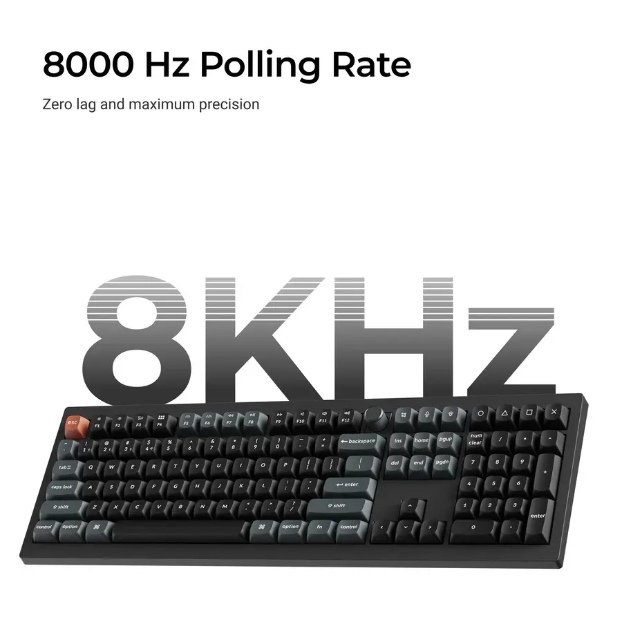 Безжична механичка клавиатура Keychron V6 Ultra 8K - Silk POM Switch Brown - Image 2