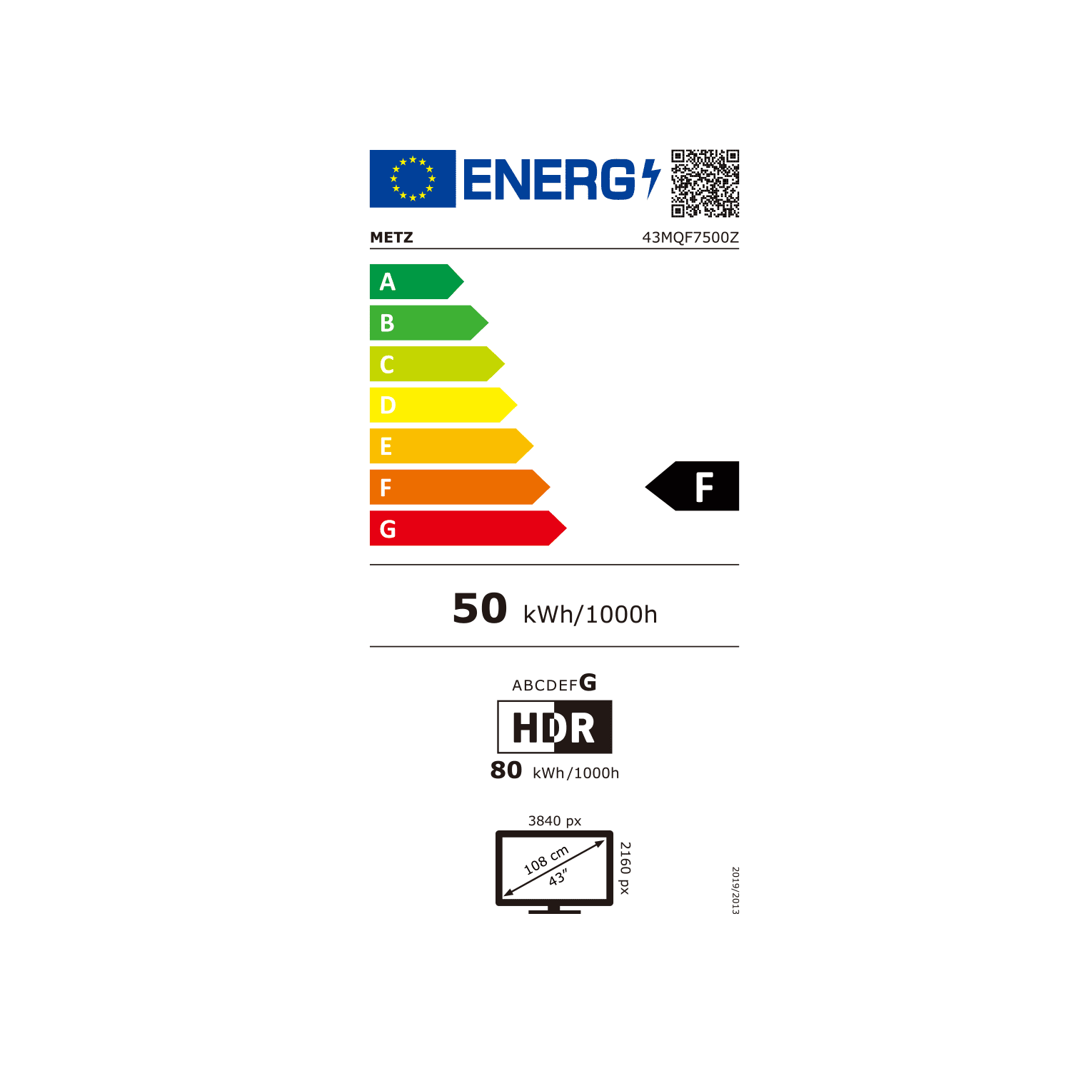 METZ Телевизор 43" 43MQF7500Z UHD 4K QLED SMART TV, Google TV, Клас G - Image 8