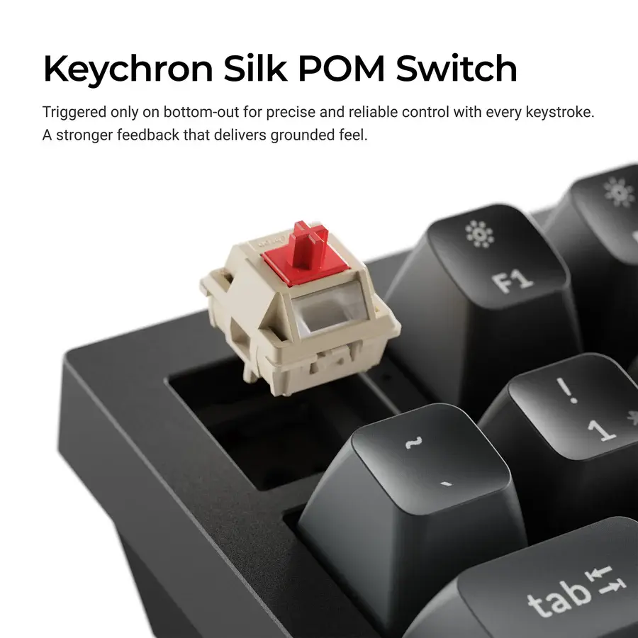 Безжична механичка клавиатура Keychron Q6 Ultra 8K Black - Silk POM Switch Banana - Image 3