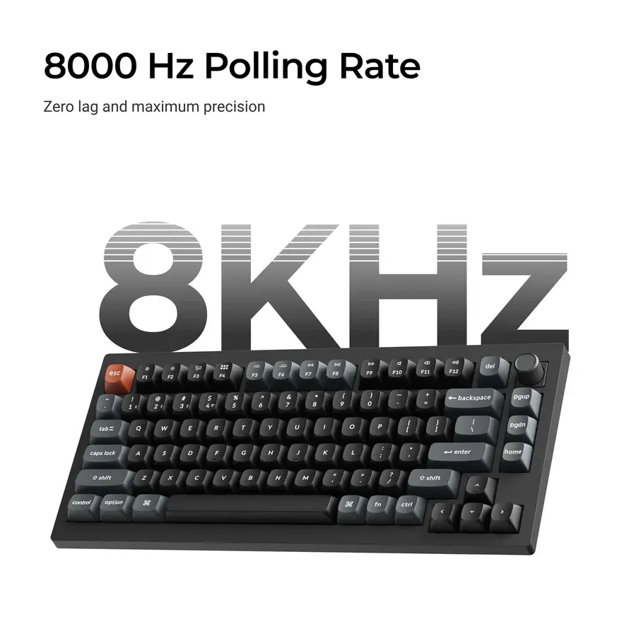 Безжична механичка клавиатура Keychron V1 Ultra 8K - Silk POM Switch Banana - Image 2