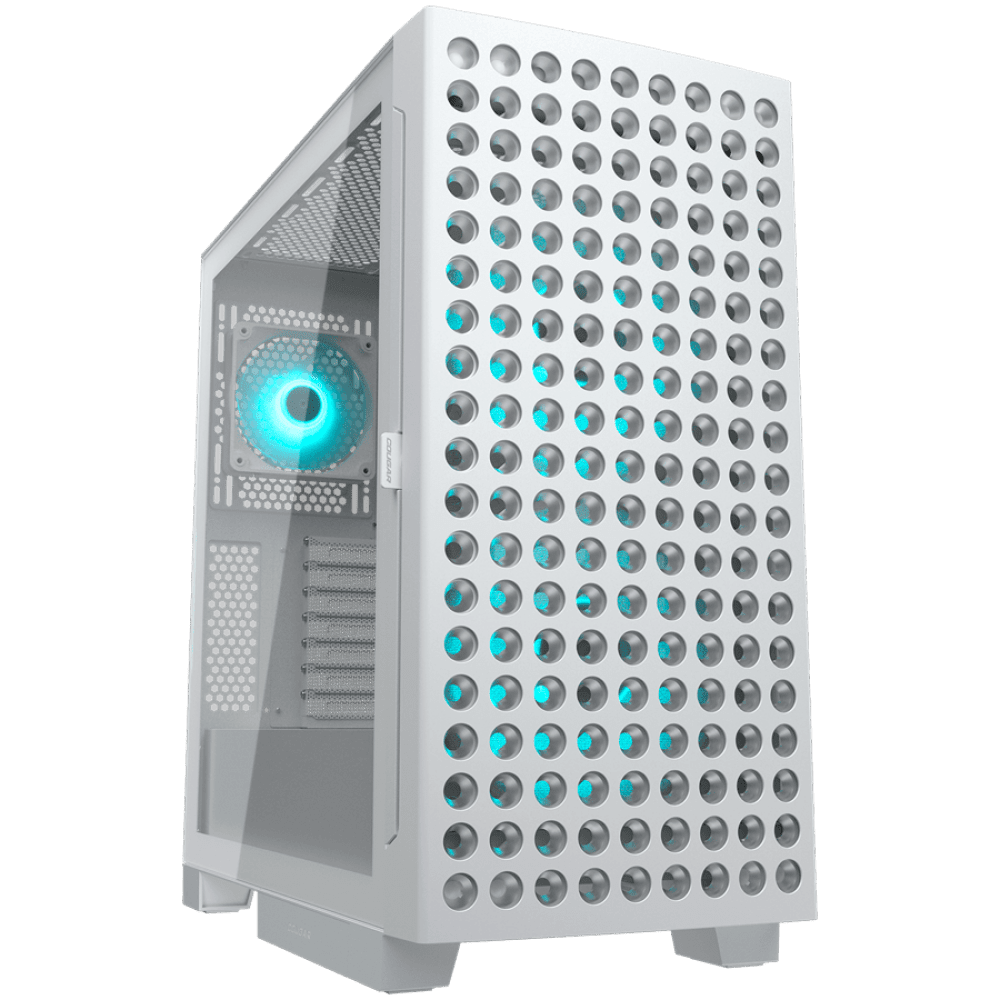 COUGAR AIRFACE ECO RGB PC Case, Mid Tower, White