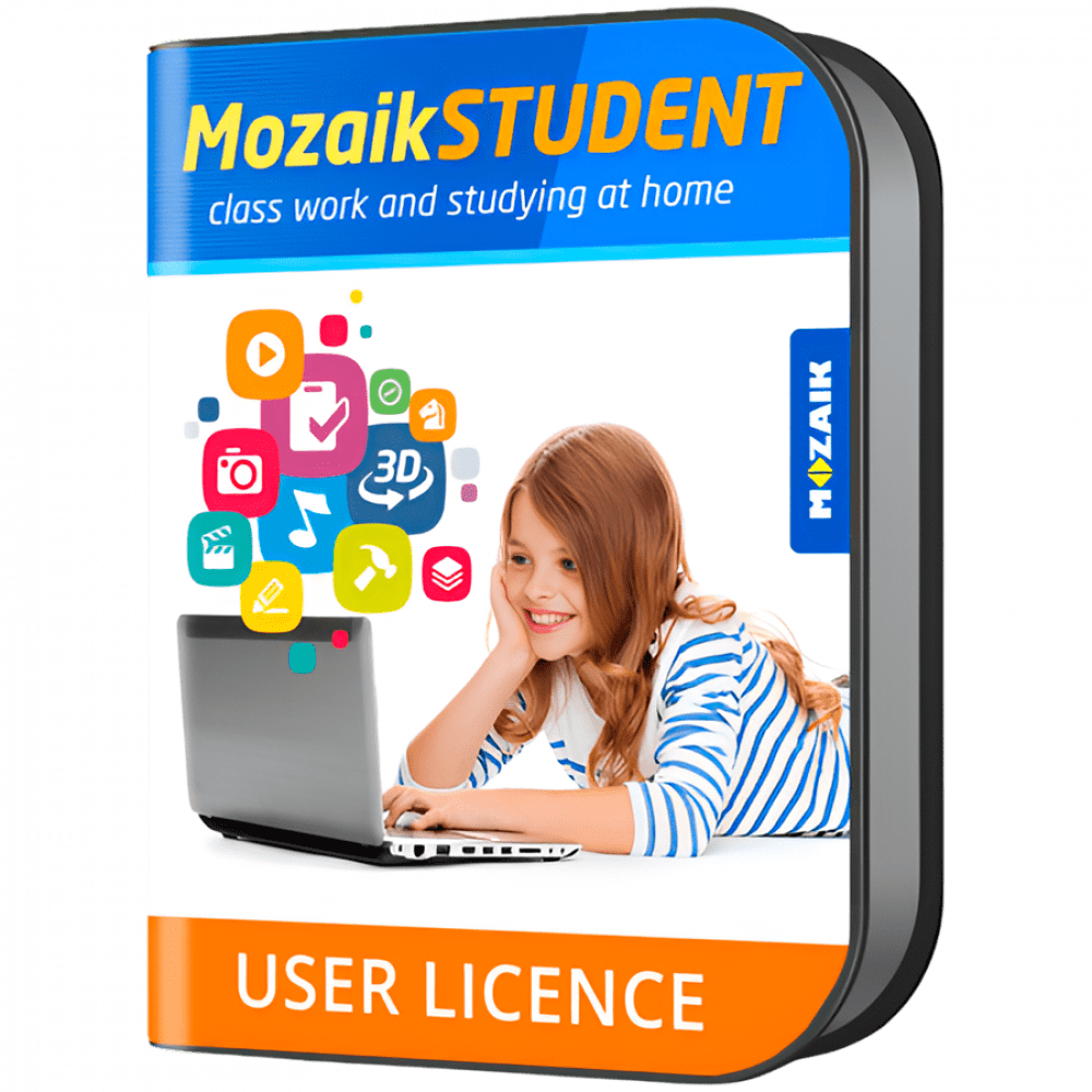 Mozaik STUDENT license for all platform, for one student, 1 year