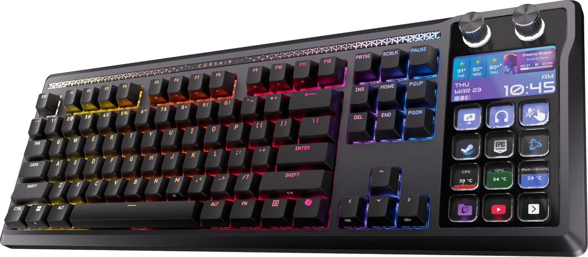 Геймърска механична клавиатура CORSAIR GALLEON 100 SD CRS MLX Pulse Switch - Black - Image 6