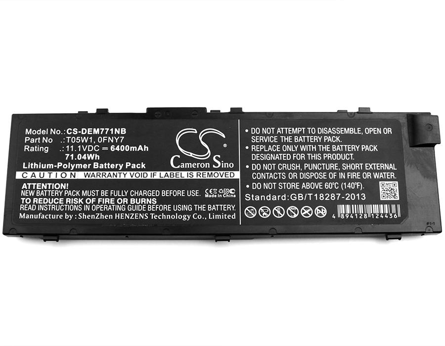 Батерия за лаптоп DELL Precision 15 7000, Precision 7510, 7520 0FNY7 LiIon 11.1V 6400mAh CAMERON SINO