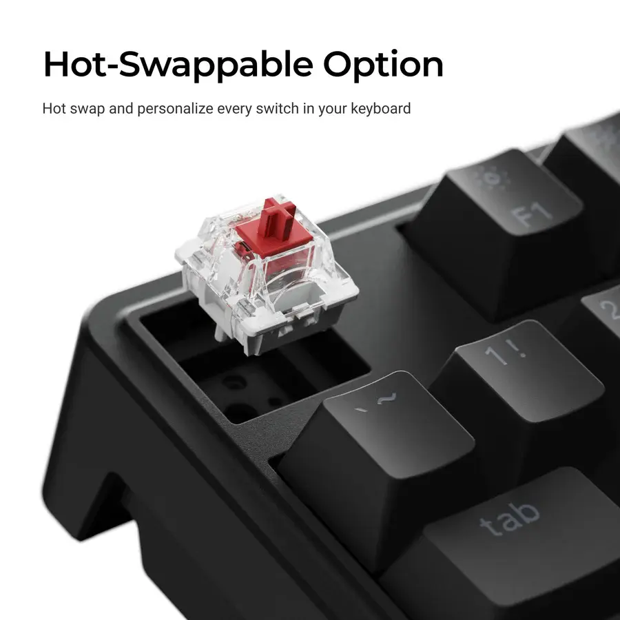 Геймърска Механична клавиатура Keychron C3 Pro 8K QMK - Super Red Switch, Hot-Swappable, RGB - Image 4
