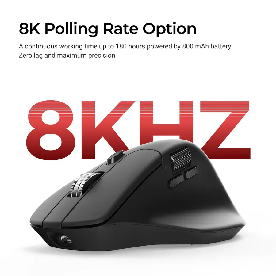 Безжична мишка Keychron M6S-A23 8000Hz - Black - Image 4