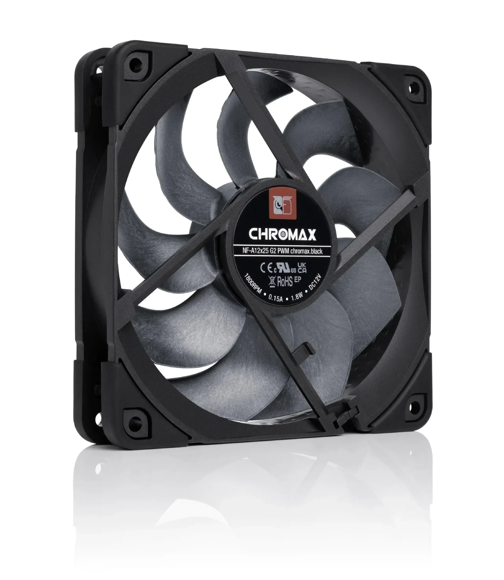 Вентилатор Noctua NF-A12x25 G2 PWM chromax.black, 120mm
