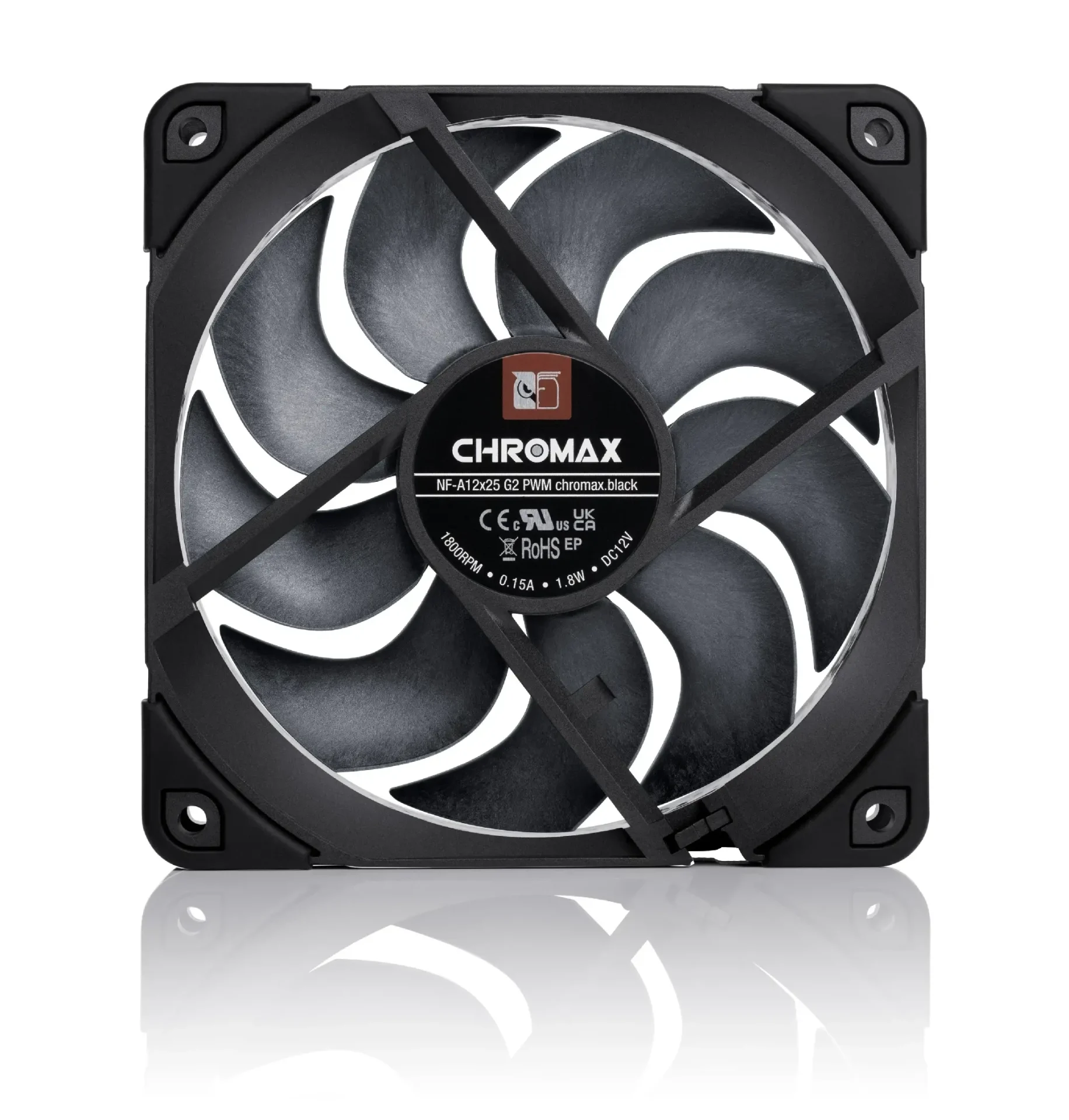 Вентилатор Noctua NF-A12x25 G2 PWM chromax.black, 120mm - Image 3