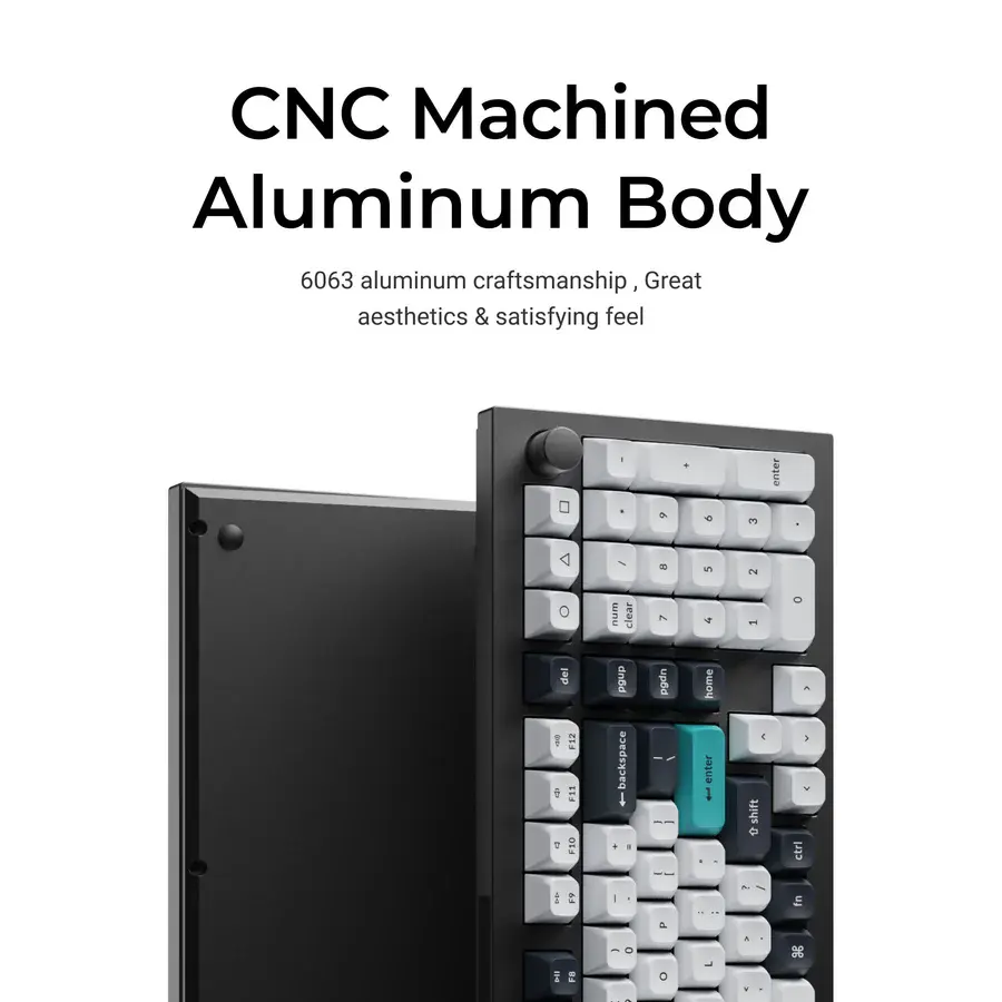 Механична клавиатура Keychron Q5 Max QMK Carbon Black - Gateron Jupiter Brown - Image 2