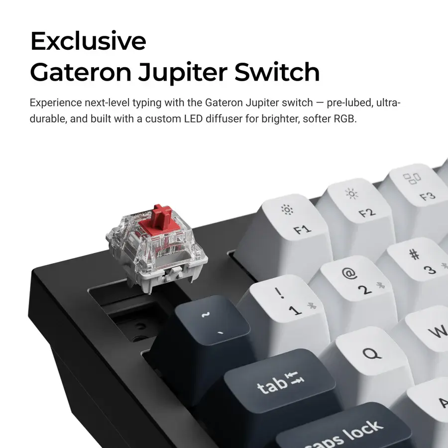 Механична клавиатура Keychron Q5 Max QMK Carbon Black - Gateron Jupiter Brown - Image 4
